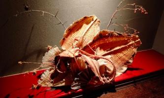 店内に飾られた、美しく飴色に輝く魚の骨｜飲食新卒求人エフラボ2027