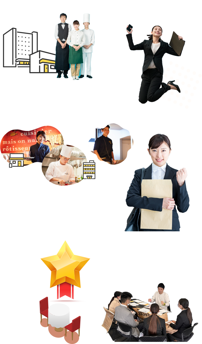 参加企業数 およそ32社 内定直結型 効率的に飲食業界の情報収集ができる！ 人気・有名店多数！ 普段聞けない飲食のお仕事の話が聞ける