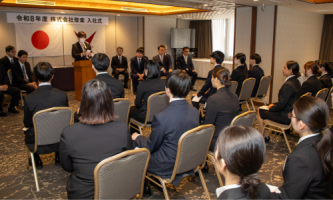 入社式！