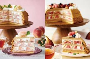 新商品のご紹介「白桃、マンゴー、いちじく夏限定ミルクレープ」